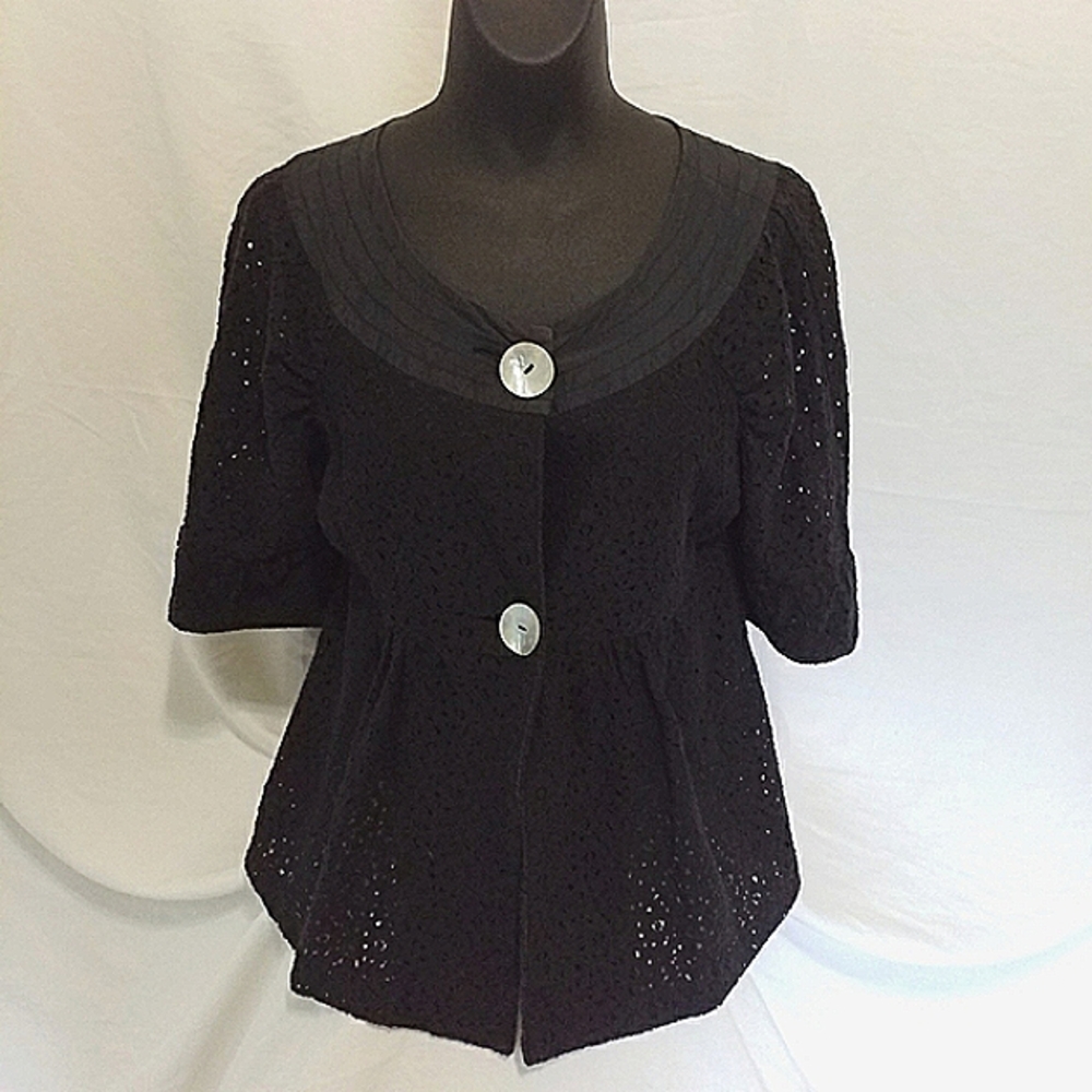 Sugarlips Retro Lace Jacket. Size:L Color: Black